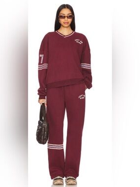 Just Be Kind Womens Burgundy Track Joggers